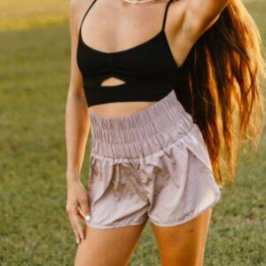 Free People Movement ‘The Way Home’ Moonlight Mauve Shorts  
Size Medium